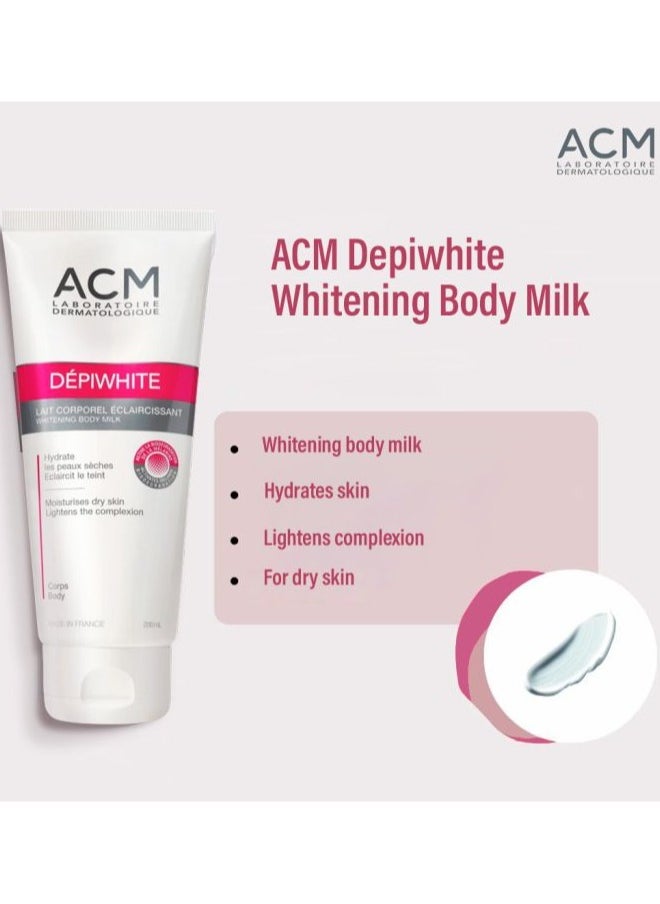 ACM Laboratoire dermatologique DÉPIWHITE Whitening Body Milk Moisturises Dry Skin 200ml  - Image 2