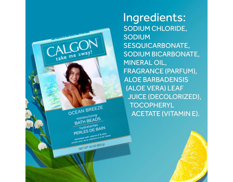Calgon Ultra-Moisturizing Bath Beads (Ocean Breeze, 30-Ounce) - Image 5