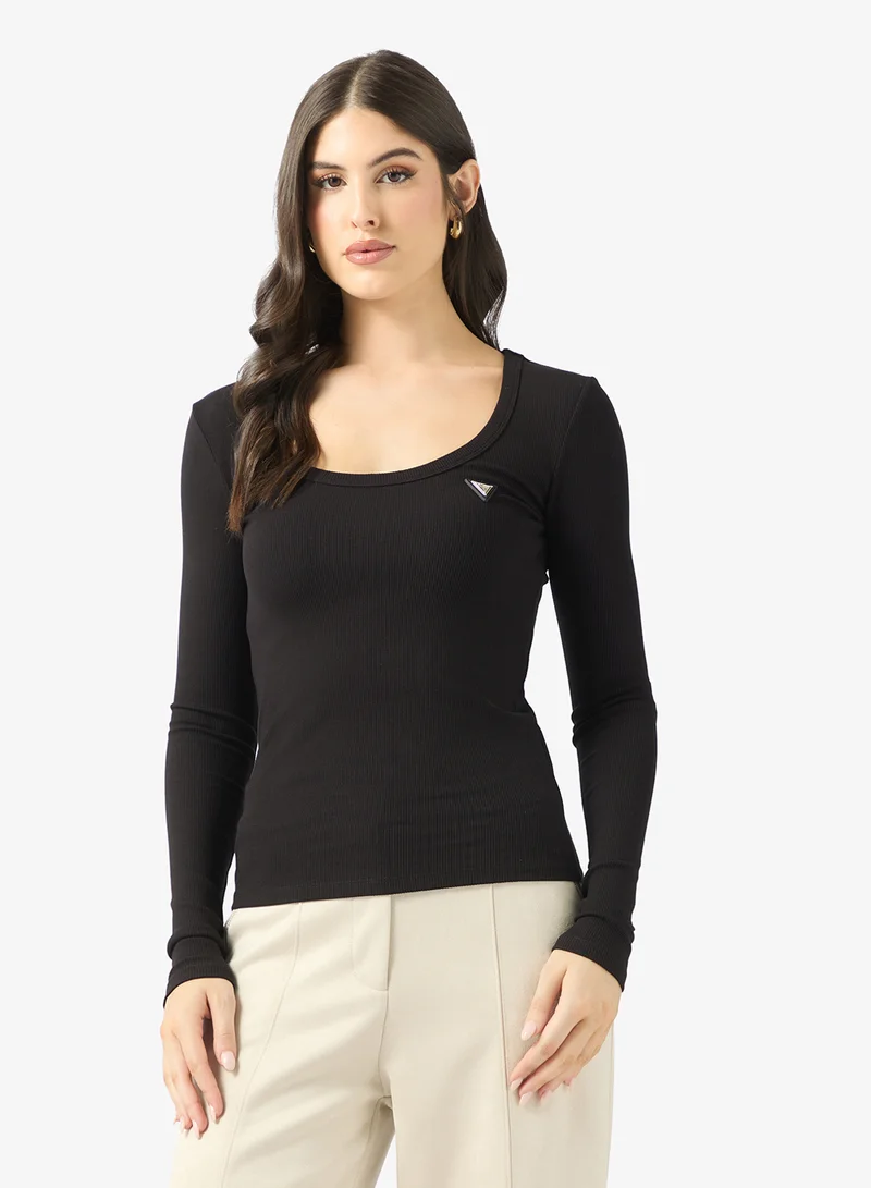 جس Colette Long Sleeve Rib Top