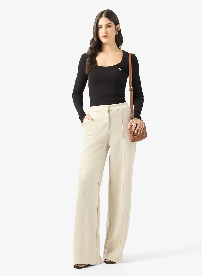 GUESS Colette Long Sleeve Rib Top