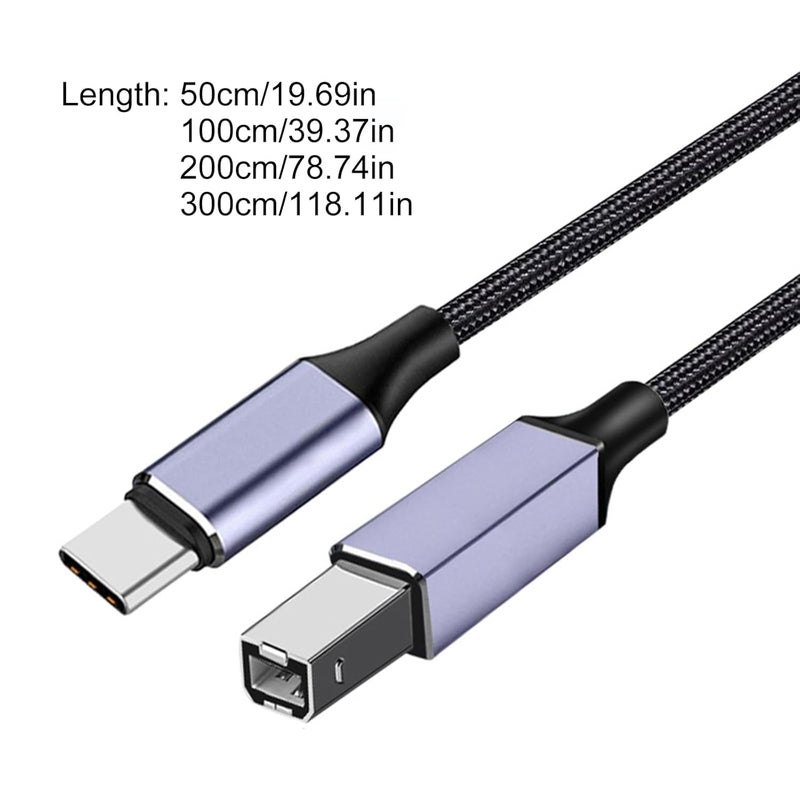 كابل طابعة متعدد الاستخدامات للهواتف والأجهزة اللوحية من نوع C 2.0 إلى USB، للاتصال السريع والسهل - Image 5