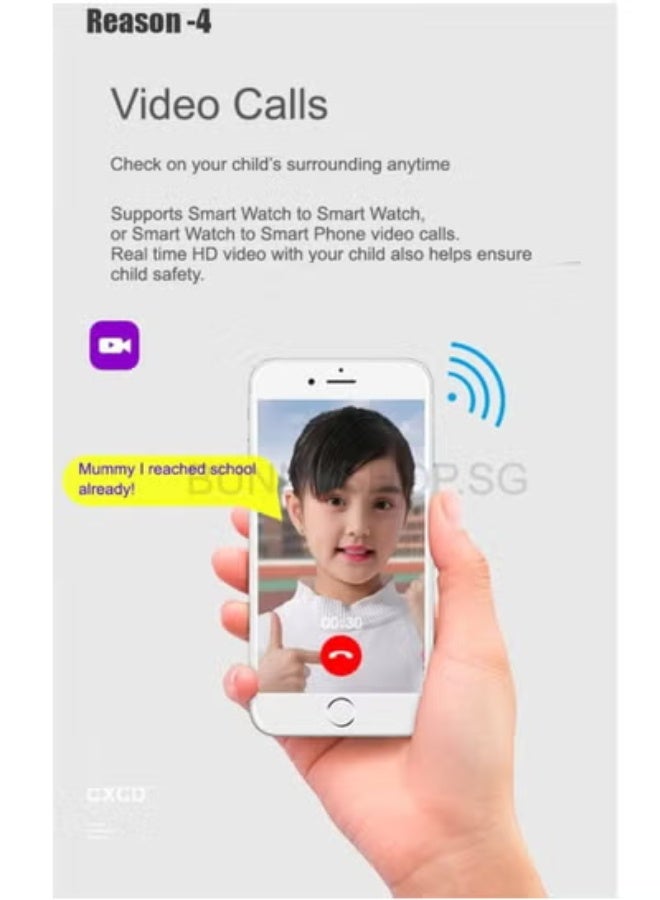 AROAQ 4G Kids Smart Watch With Whatsapp App, GPS Tracker, SOS Button, Video Call, Google Translate and More - Image 5