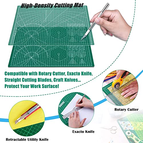URBAN BOX Self Healing Sewing Mat, Rotary Cutting Mat Double Sided 5-Ply Craft Cutting Board for Sewing Crafts Hobby Fabric Precision Scrapbooking Project 9inch x 12inch(A4) - Image 5