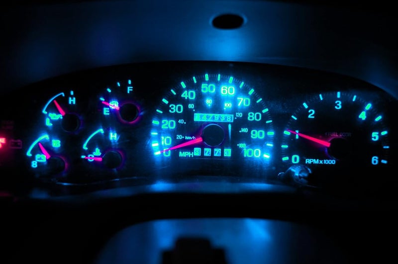 WLJH Bright Ice Blue LED Bulb Instrument Cluster Panel Gauge Light Dash Kit Package Replacement for Ford F150 F250 F350 Bronco 1982-1998 - Image 1