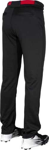 Rawlings رولينغز | بنطلون بيسبول YBP31SR | مقاس شبه مريح | أسود | شباب متوسط - Image 4