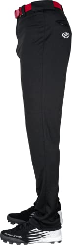 Rawlings رولينغز | بنطلون بيسبول YBP31SR | مقاس شبه مريح | أسود | شباب متوسط - Image 2