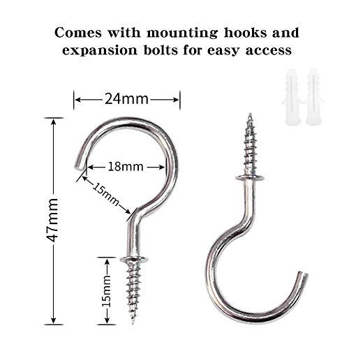 BEL AVENIR Curtain Handmade Tiebacks Ropes, Holdbacks with 2 Metal Screw Hooks - Flaxen 2 Pack - Image 4