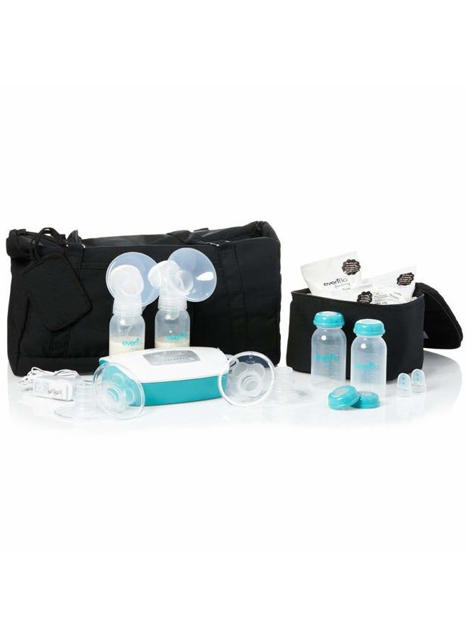 evenflo Feeding Hospital Strength Deluxe Advanced Breast Feeding Closed System Double Electric Pump with 32 Settings - Additional Accessories Included - Image 1