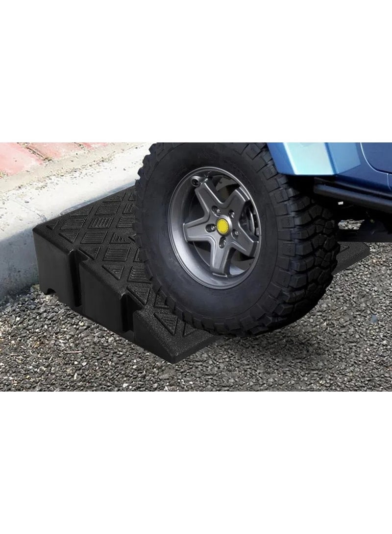 Goserda® Plastic Curb Ramp, Portable Lightweight Threshold Driveway Ramp for Driveway, Sidewalk, Loading Dock, Garage, Scooter, Truck, Motorcycle, Wheelchair, Heavy Duty, 6000lb Capacity (2 Pack) - Image 2