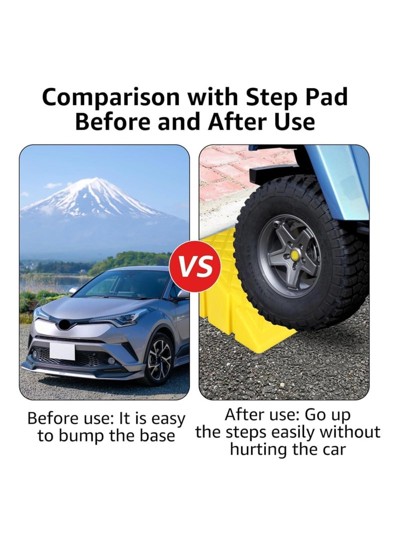 Goserda® Plastic Curb Ramp, Portable Lightweight Threshold Driveway Ramp for Driveway, Sidewalk, Loading Dock, Garage, Scooter, Truck, Motorcycle, Wheelchair, Heavy Duty, 6000lb Capacity (2 Pack) - Image 4