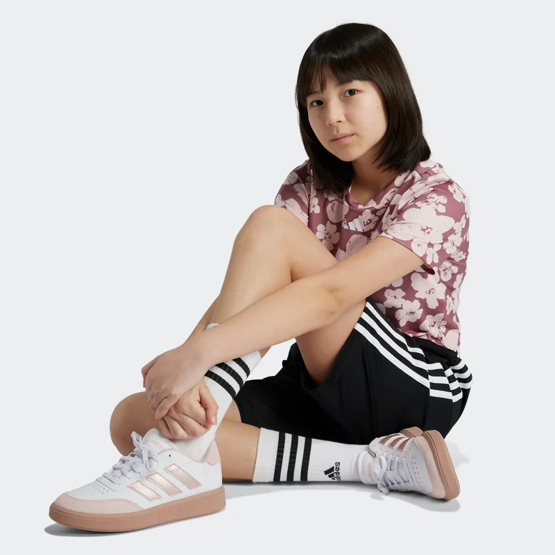Adidas Train Essentials Seasonal Printed Cropped Training T-shirt Junior Girls