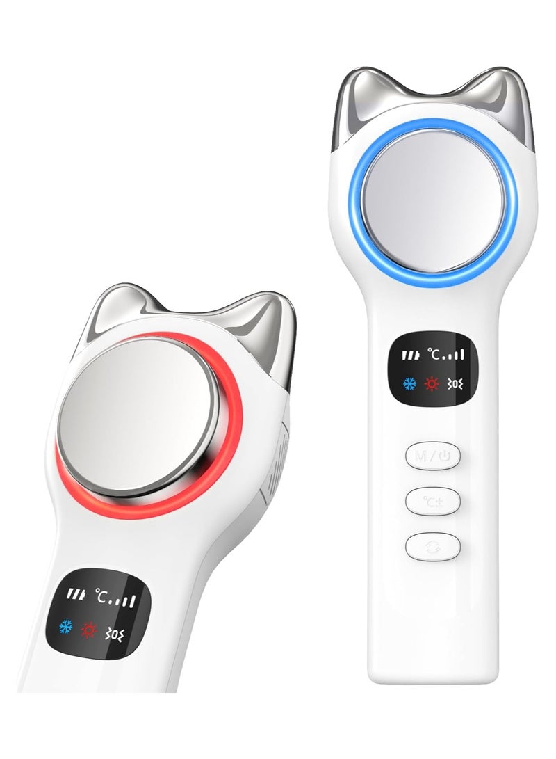 general Warm and cold firming device, vibrating light facial tool, electric skin care set, 8-21°C cold, 38-47°C hot facial massager - Image 1