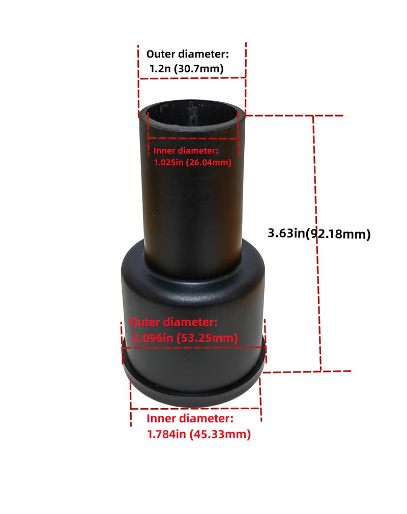 palart 3 Piece Vacuum Adapter Combo Kit Fits Wet Dry Vacuum Cleaners Connector Accessory, Includes a 2-1/2 in. to 1-7/8 in. Accessory Adapter, a 1-7/8 in. to 1-1/4 in. and a Hose-to-Hose Connector - Image 4