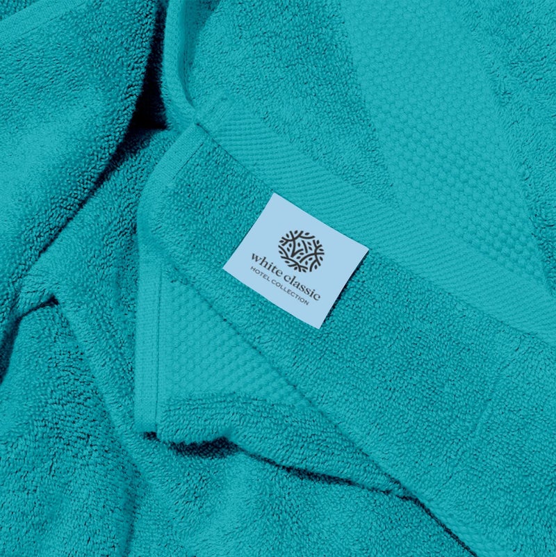 White Classic White Classic Luxury Soft Aqua Bath Sheet Towels - 650 GSM Cotton Luxury Bath Towels Extra Large 35x70 | Highly Absorbent and Quick Dry | Hotel Collection Extra Large Bath Towels Oversized, 2 Pack  - Image 5