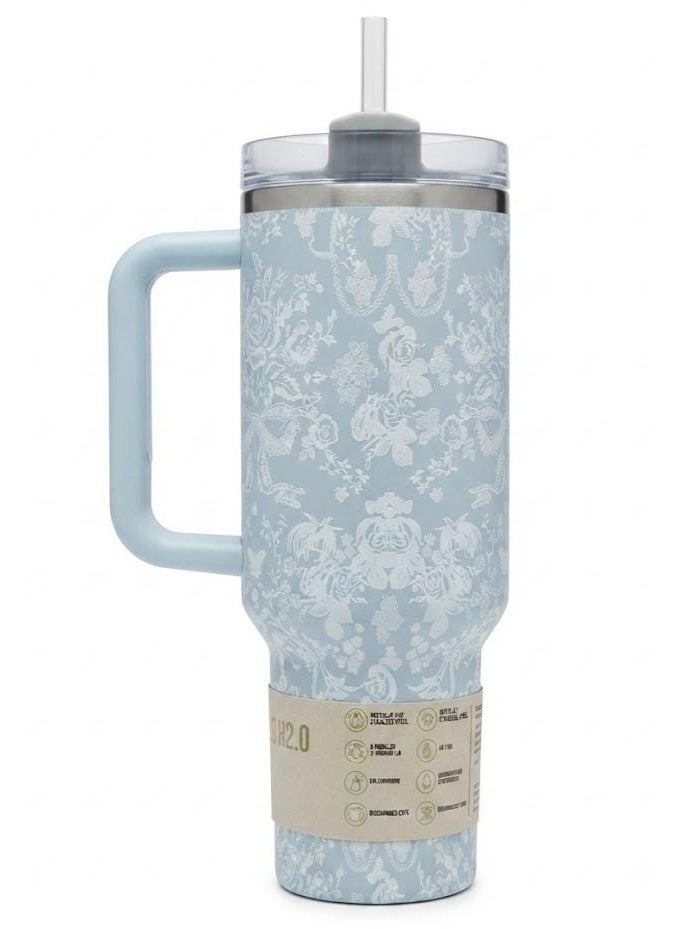 Stanley The X LoveShackFancy Holiday Quencher,Stainless Steel Vacuum Insulated Tumbler with Lid and Straw for Water, Iced Tea or Coffee, Smoothie and More 40 oz, Presented in Elegant Gift-Ready Packaging - Image 2