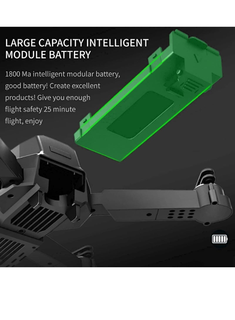 Drone with 4K Camera for Auto Return Home, Follow Me, Dual Cameras, Waypoints, Headless Mode (Black) - Image 4