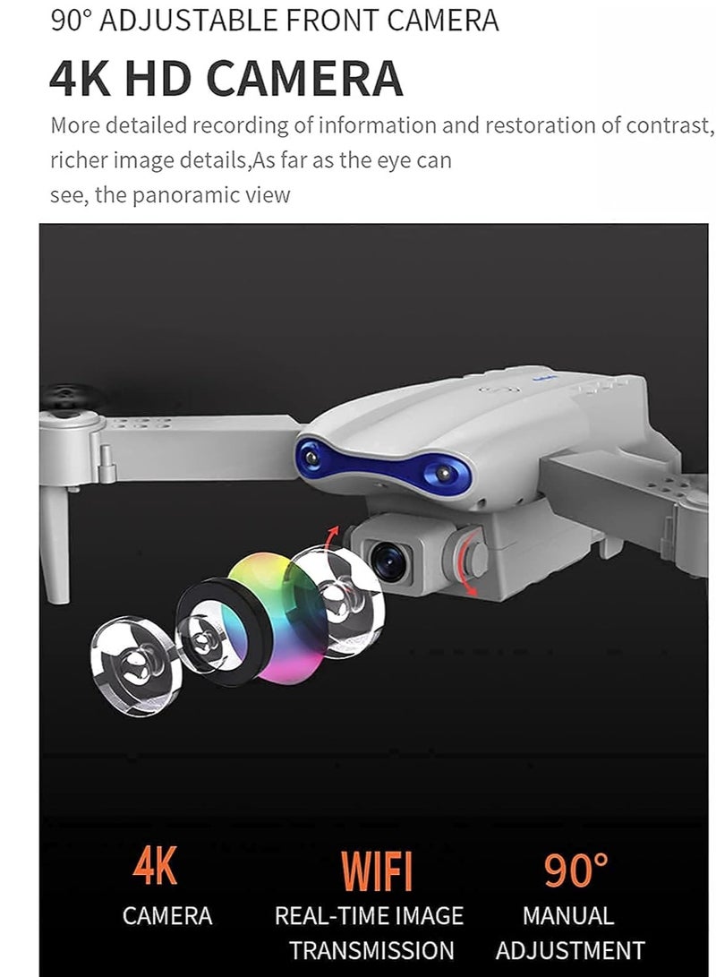 Drone with 4K Camera for Auto Return Home, Follow Me, Dual Cameras, Waypoints, Headless Mode (Black) - Image 3