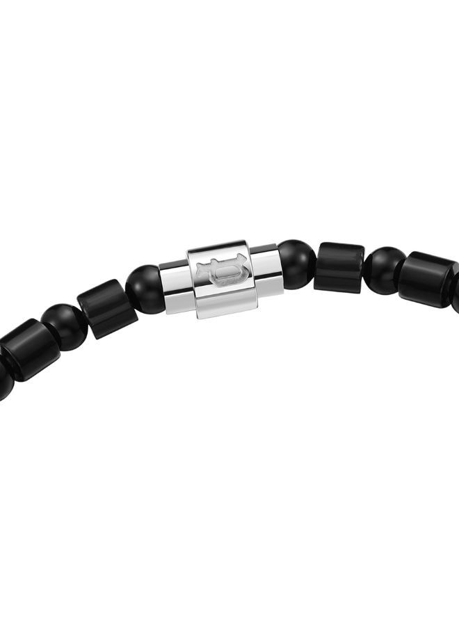 POLICE Urban Black Silver Stainless Steel Bracelet for Men - Image 3