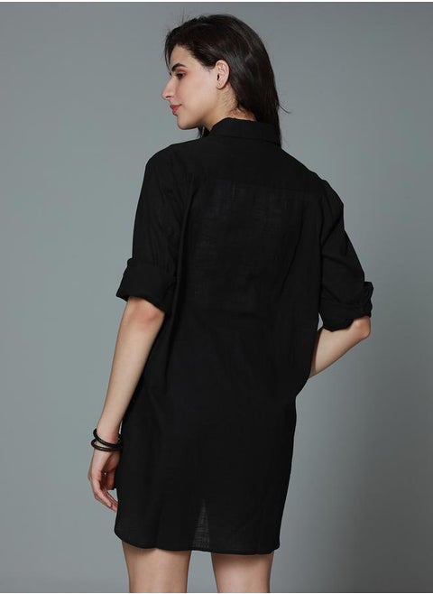 Classic Oversized Spread Collar Casual Shirt by Styli