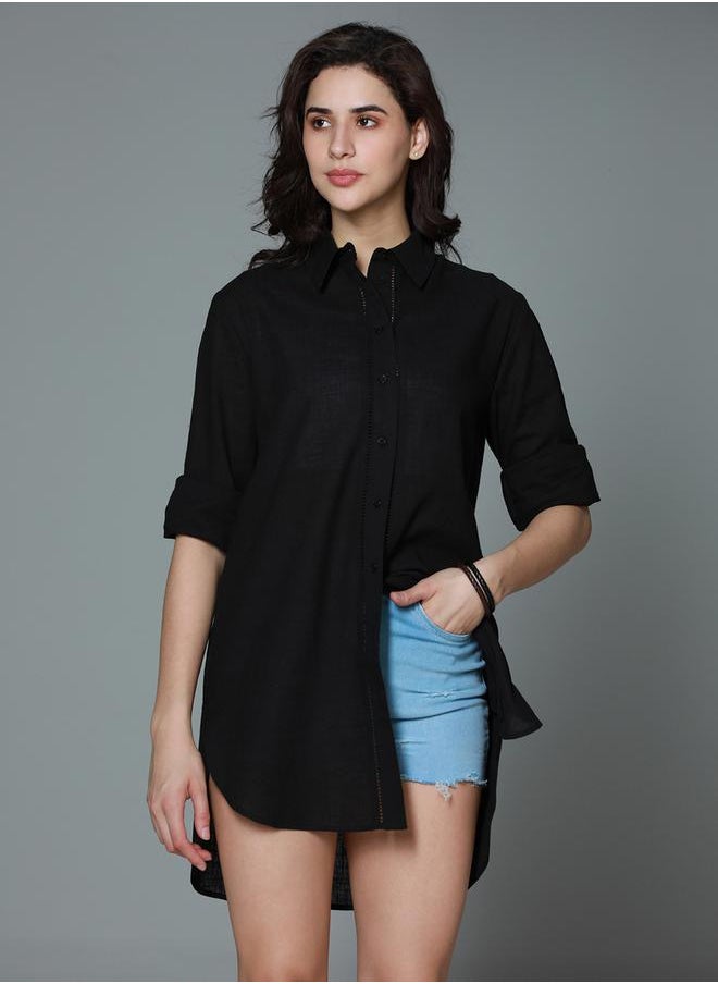 HIGH STAR - Classic Oversized Spread Collar Casual Shirt by Styli - Image 1