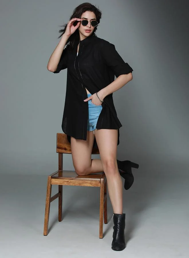 HIGH STAR Classic Oversized Spread Collar Casual Shirt by Styli