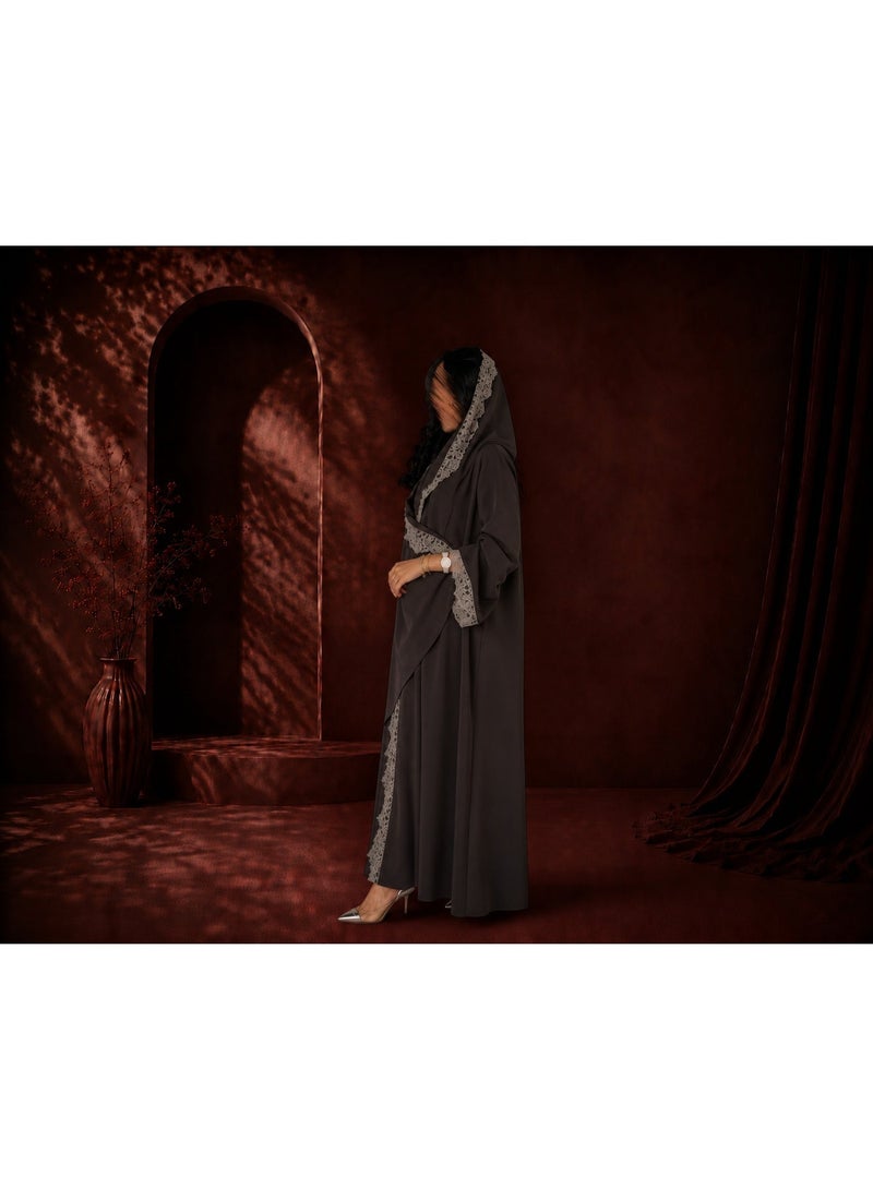 ASHABAYA Abaya with a touch of lace - Image 5