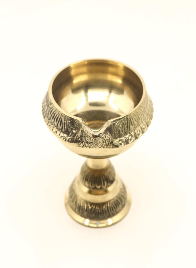 PUYANGAM ضياء من النحاس Puyangam Kuber مع حامل (قطر 5 سم، 2) - Image 3