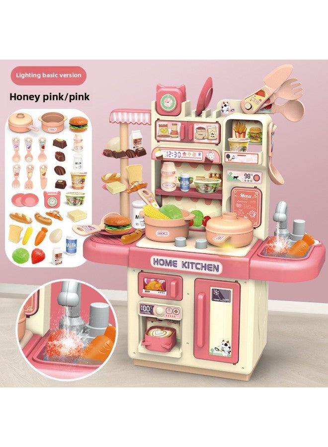 رذاذ الأطفال لعب منزل محاكاة ألعاب المطبخ تناسب الأولاد والبنات الطبخ والطبخ ألعاب تفاعلية بين الوالدين والطفل بالجملة - اللون: وردي (الإصدار الأساسي) صندوق طلب البريد - المواصفات: مع بدلة بطارية قابلة للشحن - Image 1