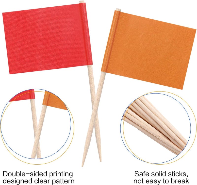 Zopeal 120 Pieces Colorful Blank Toothpick Flags Cheese Markers Food Labels for Party Buffet Toothpicks for Food Toothpick Flags Cupcake Flag Toppers for Cupcake Food Cheeseplate Appetizers 6 Colors - Image 3
