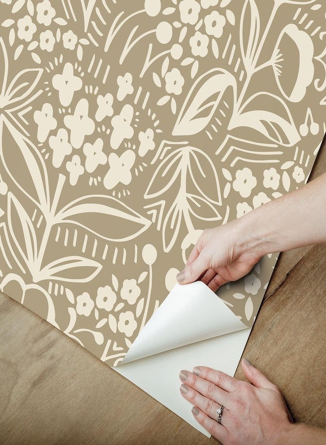 NuWallpaper x Megan Carter Jeani Light Brown Peel and Stick Wallpaper, MCS6403 - Image 5