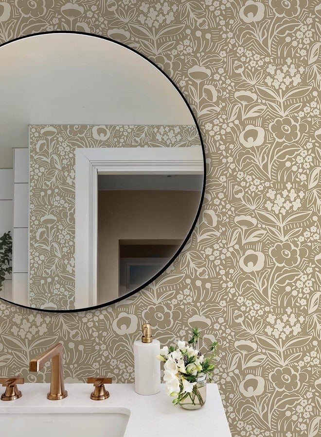 NuWallpaper x Megan Carter Jeani Light Brown Peel and Stick Wallpaper, MCS6403 - Image 3