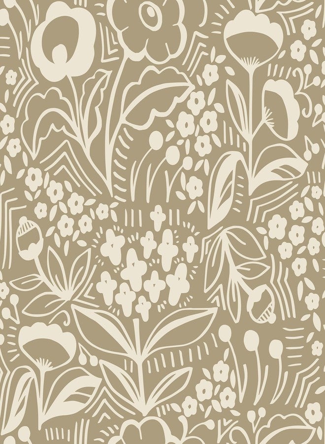 NuWallpaper x Megan Carter Jeani Light Brown Peel and Stick Wallpaper, MCS6403 - Image 1
