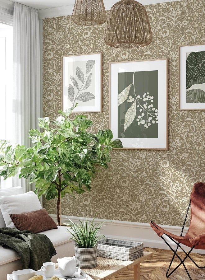 NuWallpaper x Megan Carter Jeani Light Brown Peel and Stick Wallpaper, MCS6403 - Image 2