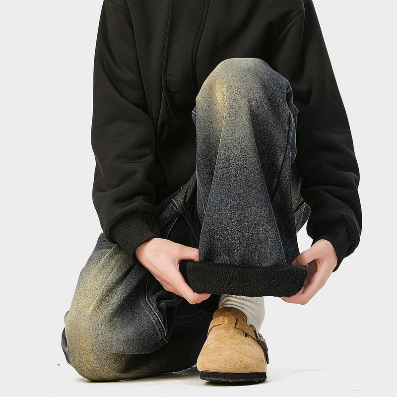 Unisex Classic Denim Jeans Loose Fit Daily Outdoor Wear - Image 1