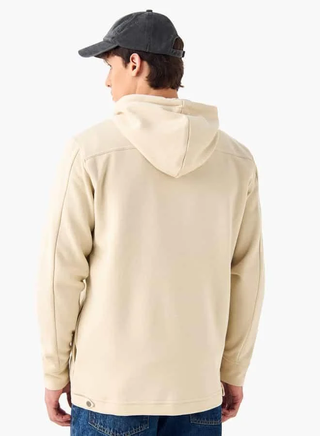 Splash FAV Textured Shirt with Hood and Chest Pockets