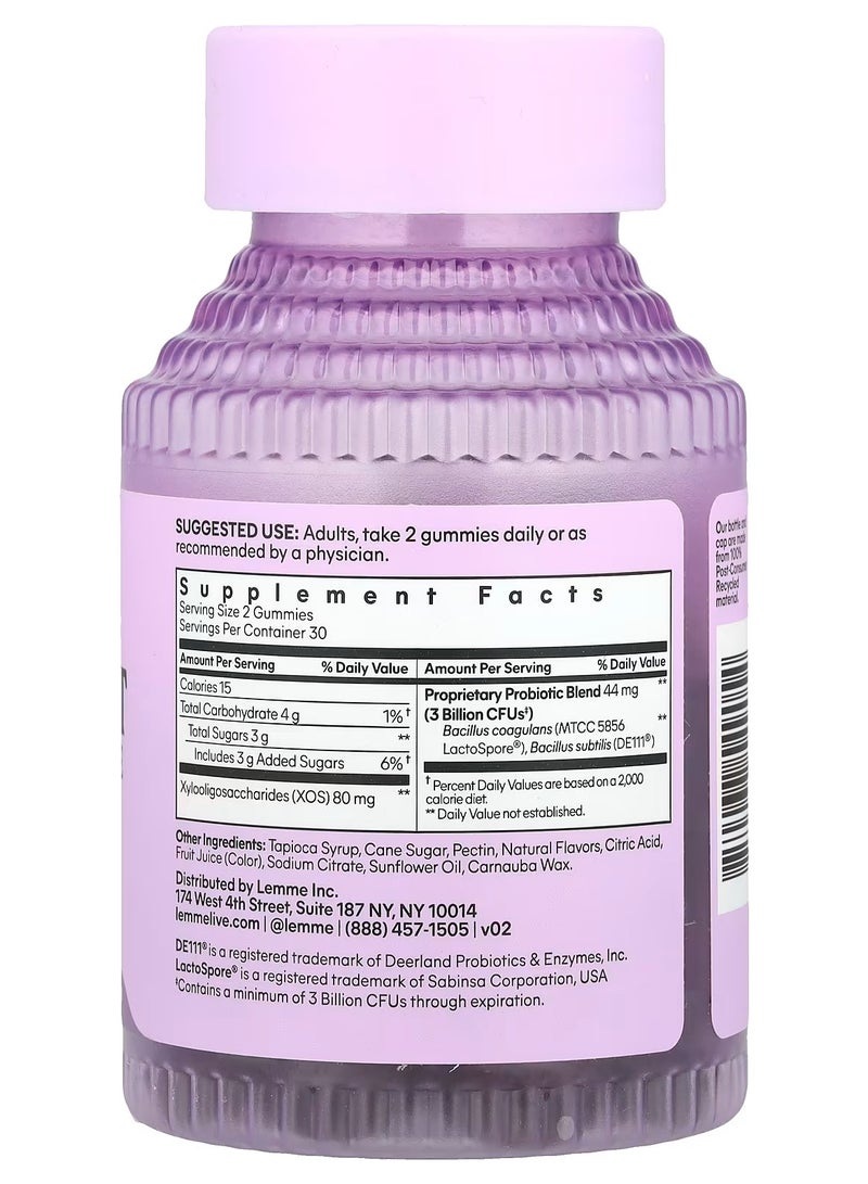 Lemme Debloat, Daily Digestive Probiotic Gummies, 60 Gummies - Image 2