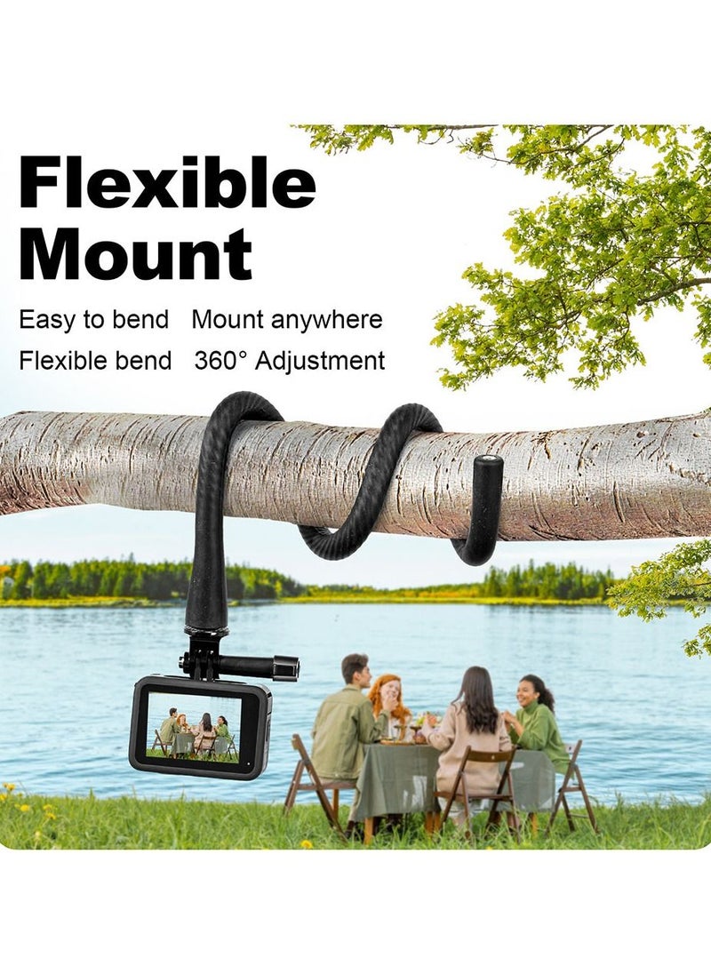 TELESIN Action Camera Flexible Mount with Phone Holder