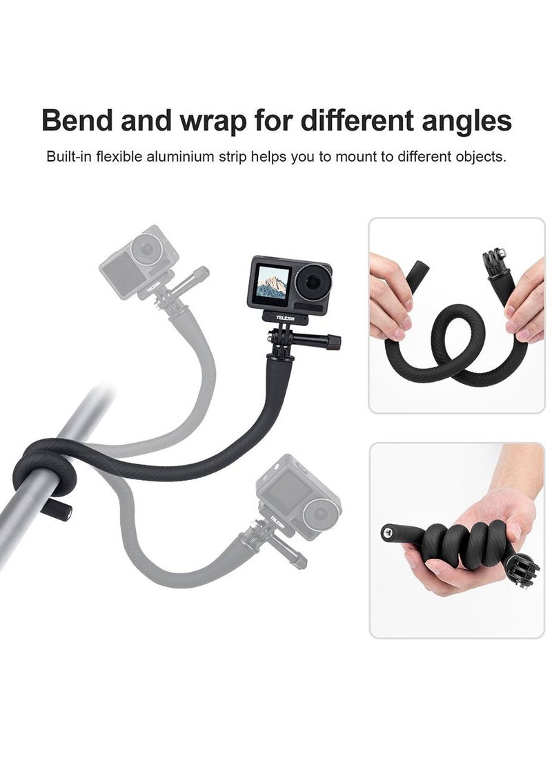 TELESIN Action Camera Flexible Mount with Phone Holder