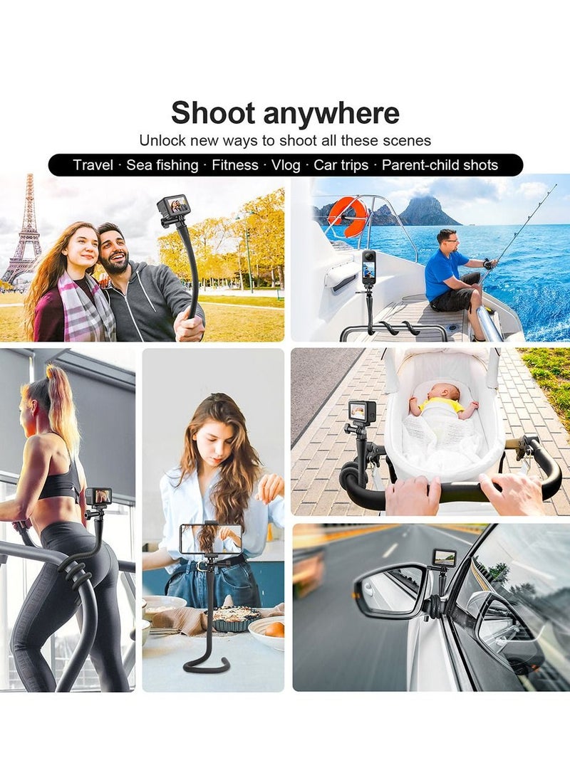TELESIN Action Camera Flexible Mount with Phone Holder