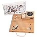 Black long Di fang 19 x19 Folding Go Game Set Board with and Bamboo Bowls and Imitation Jade Go Pieces - Image 2