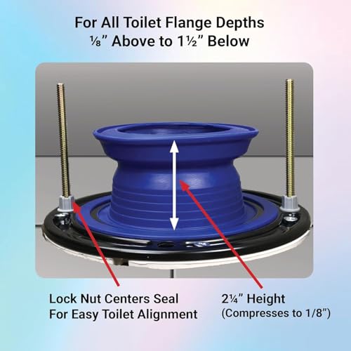 One-N-Done One N Done Toilet Flange Repair Kit - Toilet Kit For Low or Broken Toilet Flange. Toilet Wax Ring Replacement Kit W/Toilet Flange Extender Kit. No Wax Ring For Toilet Bowl Or Toilet Seal Required (1) - Image 3