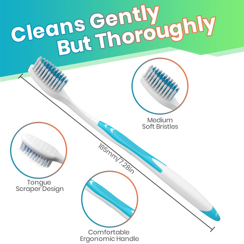 Frekare Bulk Toothbrushes 35 Pack, Individually Wrapped Toothbrushes Pack for Adults & Kids, Disposable Toothbrush Medium Soft for Travel, Donations, Hotels - Image 5