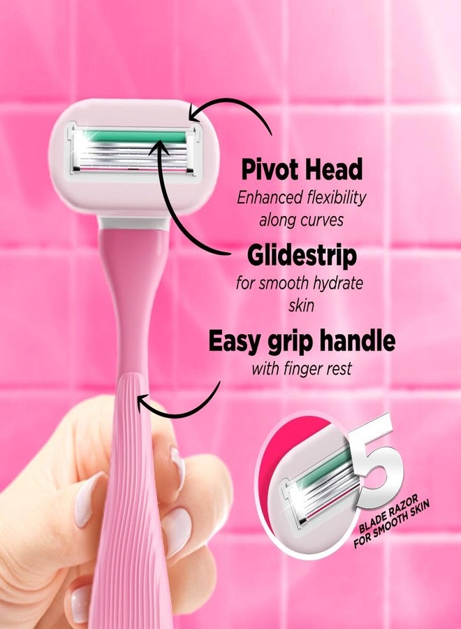 Floren Body Razor | 1 cartridges + 1 handle (5 blades) | Eurpoean Blades | Body hair removal, Aloe Vera Strip, Super Smooth Razor, Hair Removal from hands, legs, Bikini and arms (1) - Image 2