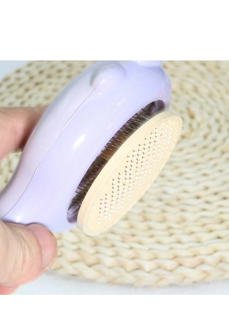 Pet Grooming Brush with Release Button for Shedding, Self Cleaning Slicker Comb for Long or Short Hair Cats and Dogs - Image 4