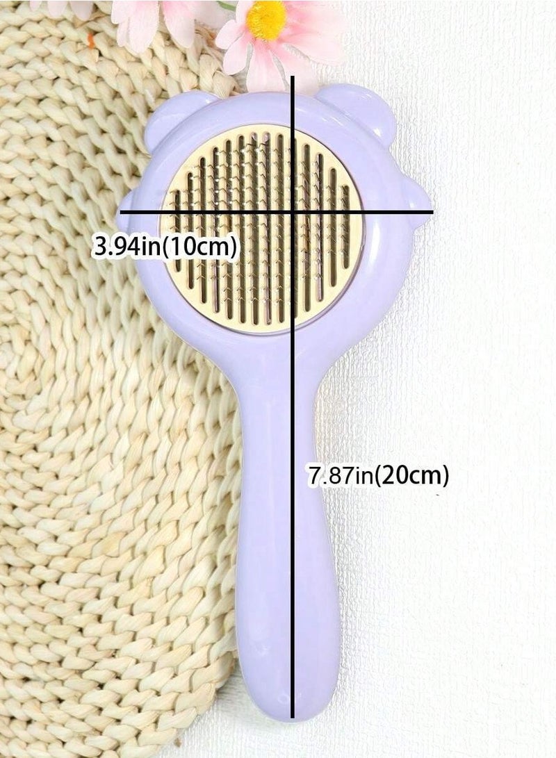 Pet Grooming Brush with Release Button for Shedding, Self Cleaning Slicker Comb for Long or Short Hair Cats and Dogs - Image 3