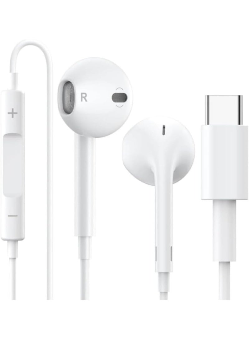 vexa pro Type-C In-Ear Wired Earphones with Microphone & Volume Control – Compatible with iPhone 15 Pro Max, iPad Pro/Air, Samsung & USB-C Devices | High-Quality Sound Earbuds - Image 1