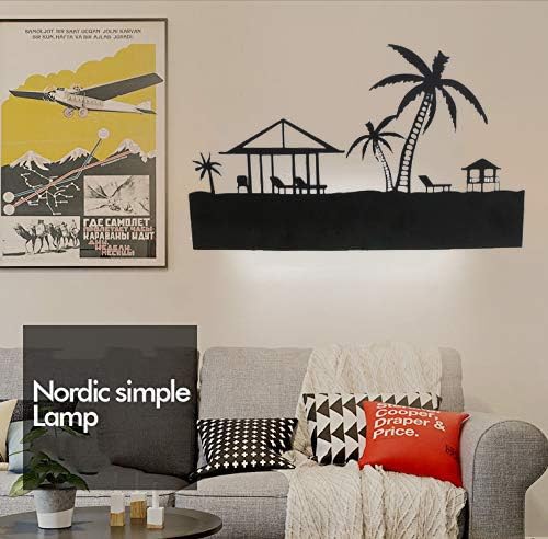CITRA Picnic Scene Modern LED Wall Light Wall Sconce Lamp for Bedroom, Bedside, Dining Room, Bathroom Mirror - Black - Image 2