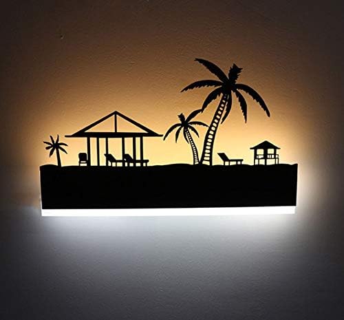 CITRA Picnic Scene Modern LED Wall Light Wall Sconce Lamp for Bedroom, Bedside, Dining Room, Bathroom Mirror - Black - Image 1