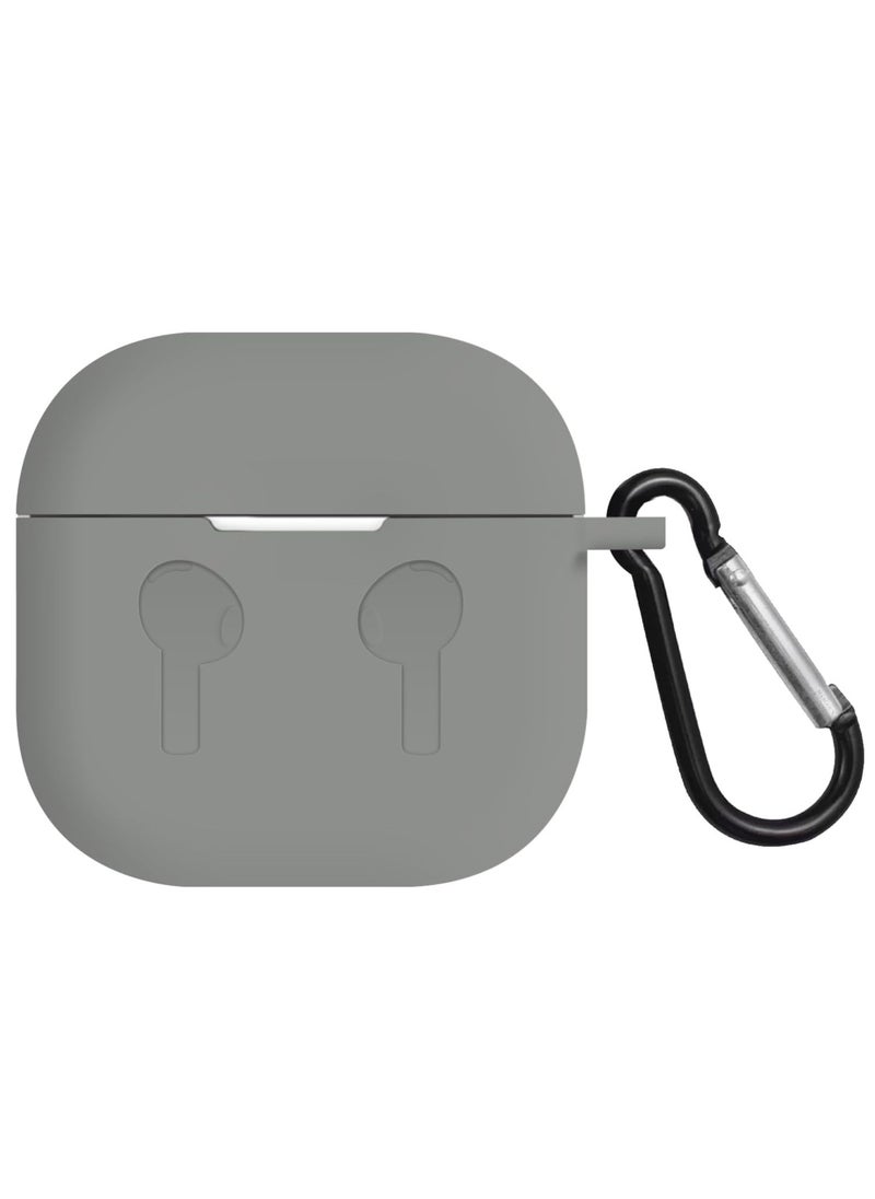 MIGOFAST - AirPods 4 Case Silicone Compatible with AirPods 4th Generation Case (2024) Drop Protection Cover with Keychain Light Gray - Image 1