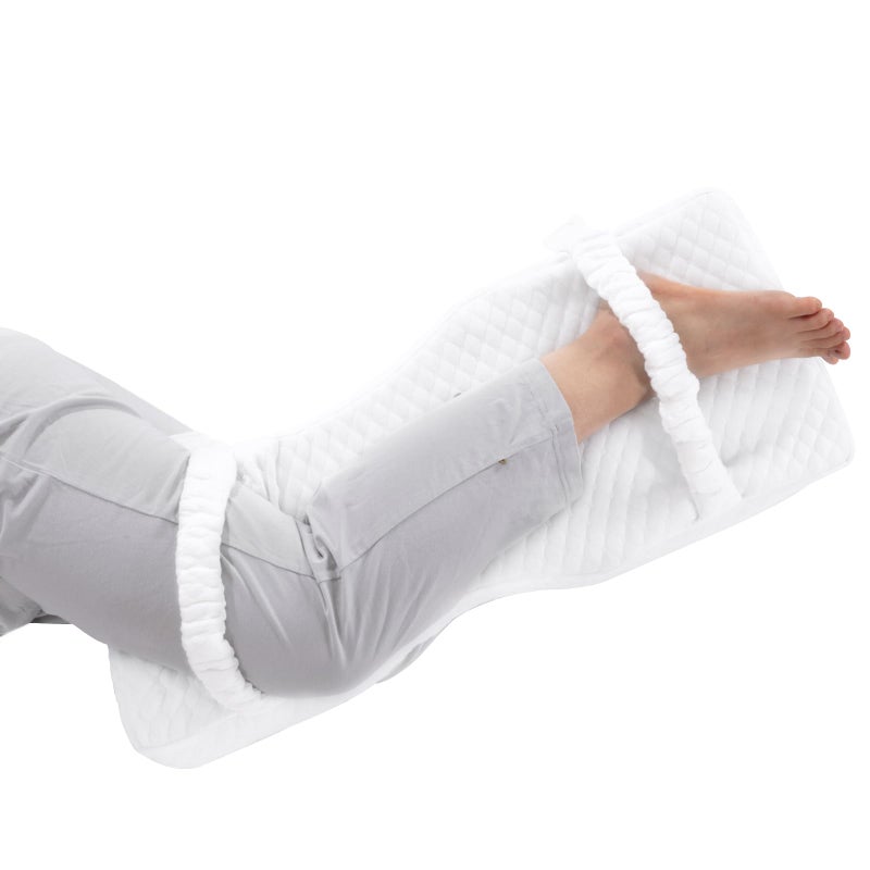 HOMBYS Memory Foam Knee Pillow for Side SleepersLeg Pillow for Sleeping with StrapsHip Leg Elevation for Pregnancy and Relief Lower Back Pain Separates The Knees for Body Alignment 28x11x4